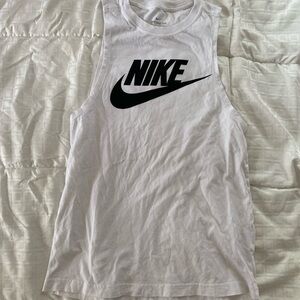 XS White Nike muscle T